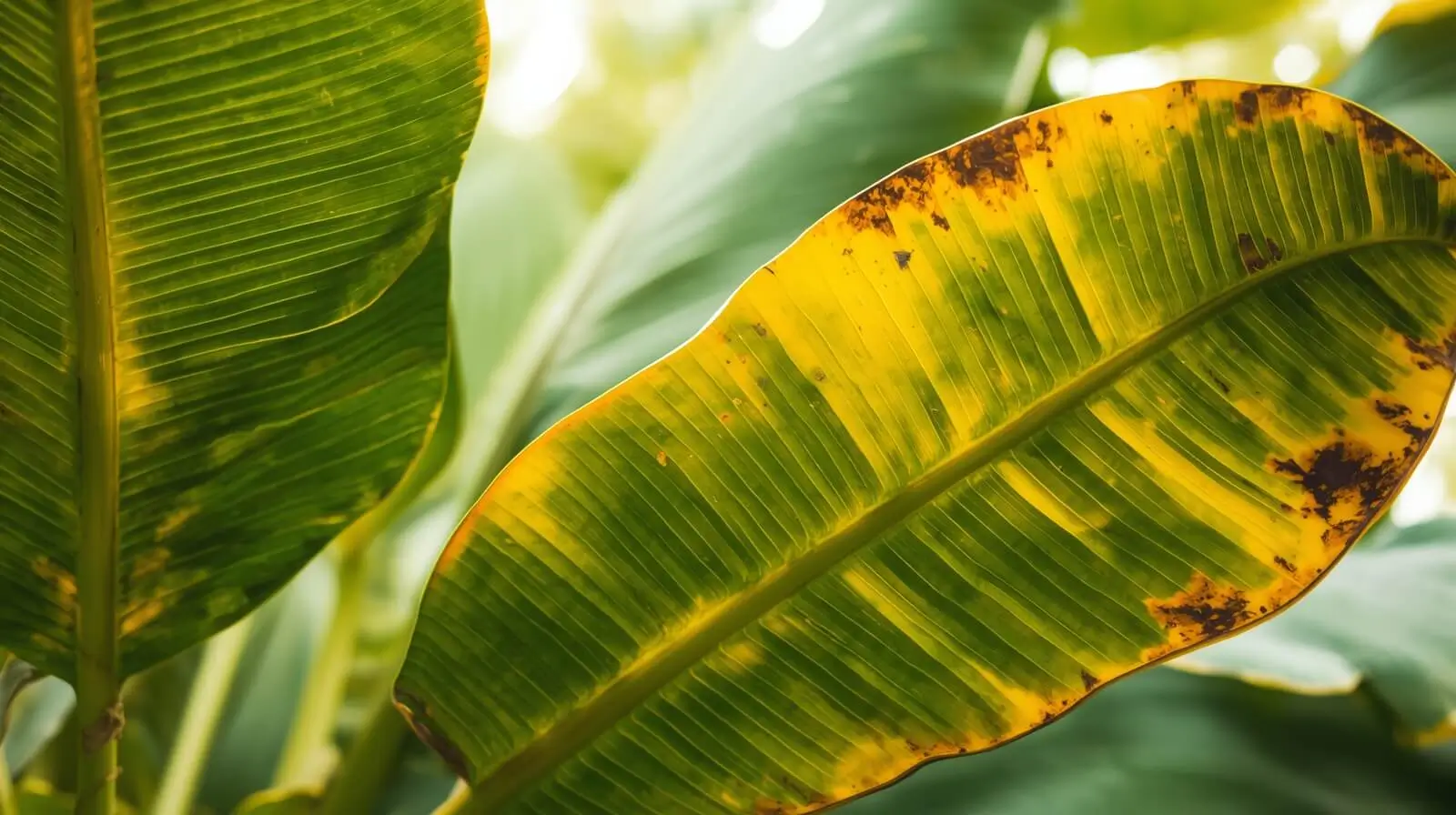 banana plant leaves turning brown