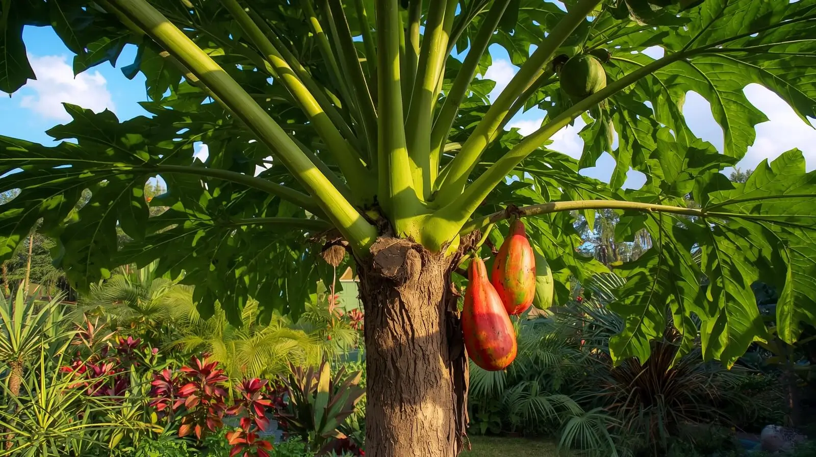 red lady papaya tree