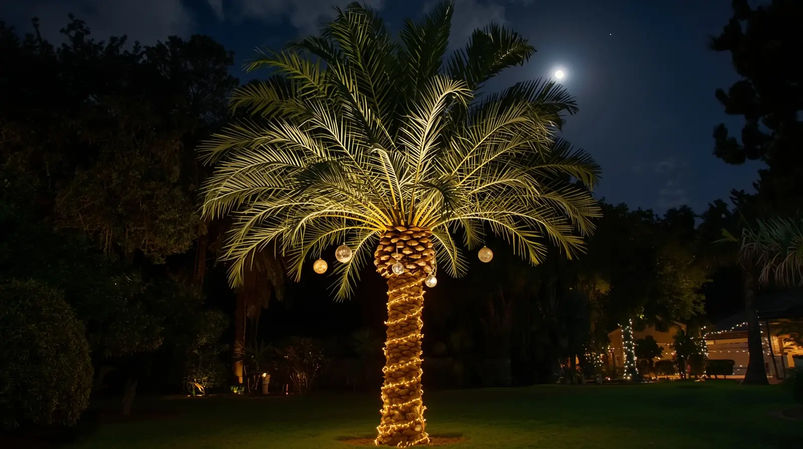 christmas palm trees in florida