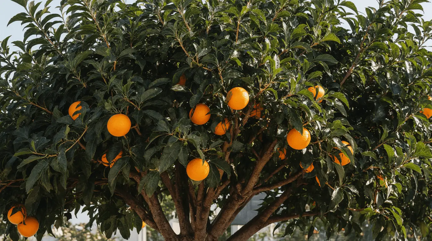 orange tree spacing