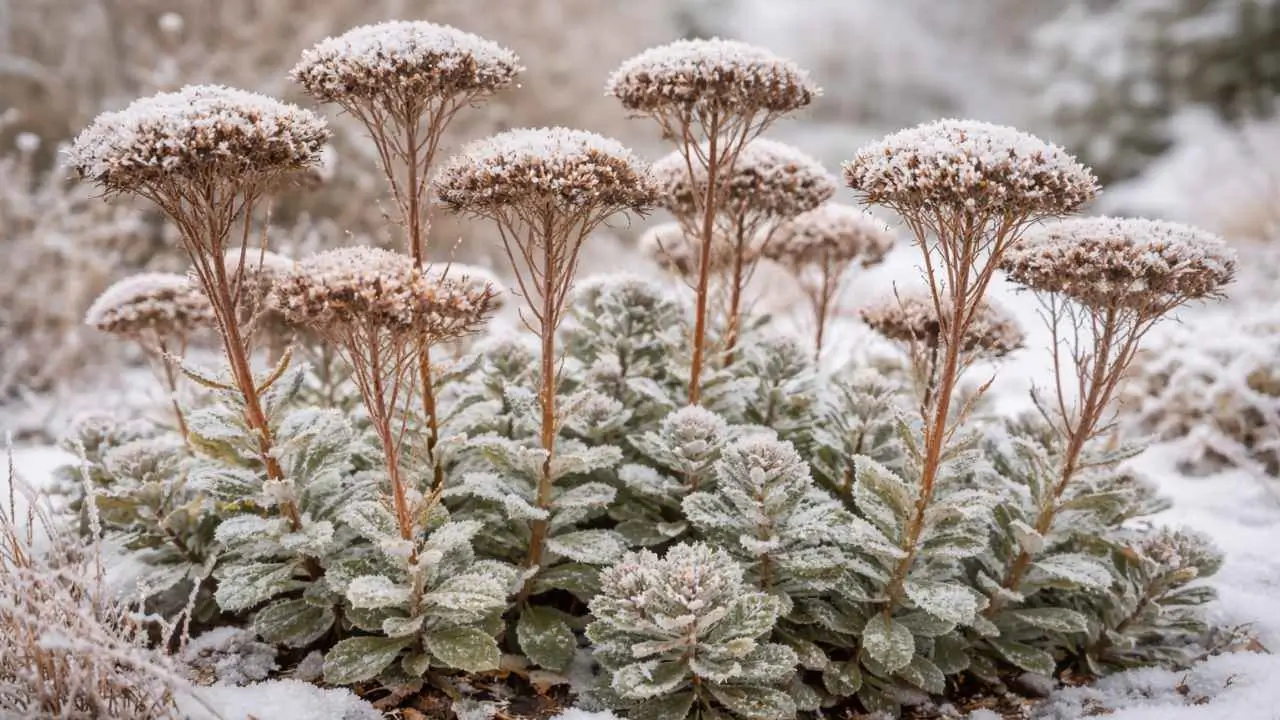 sedum in winter