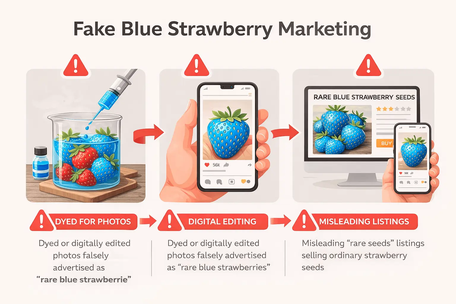 are there blue strawberries