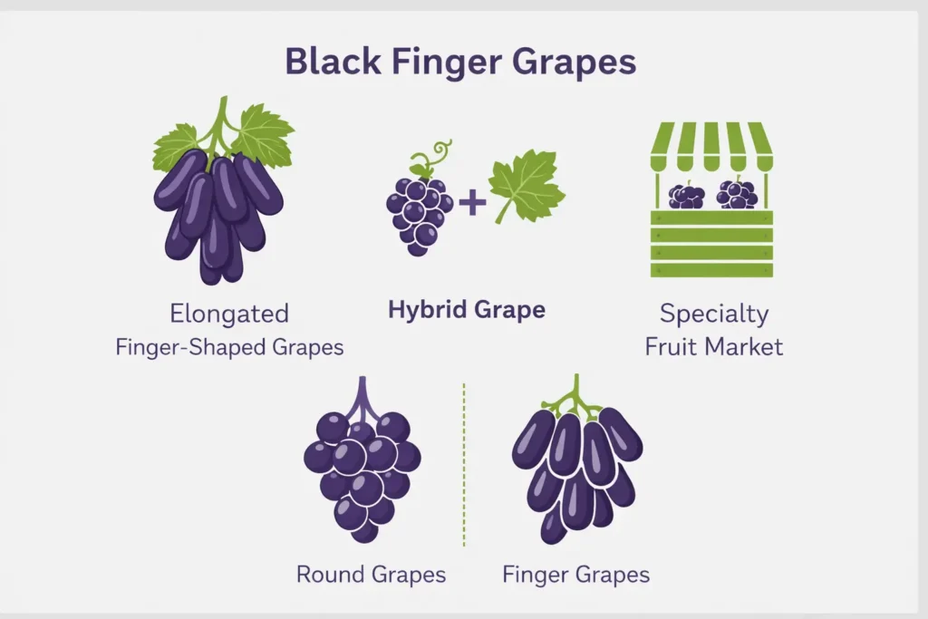 black finger grapes