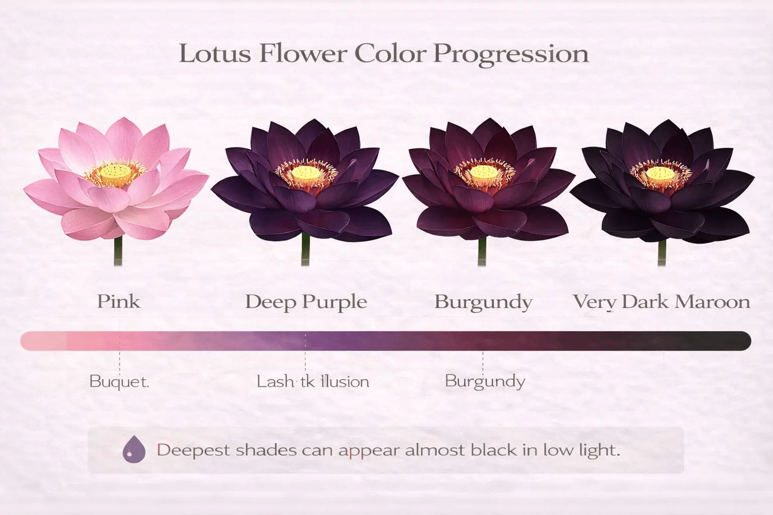 black lotus flowers