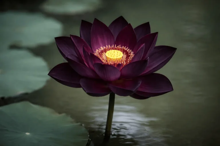 black lotus flowers