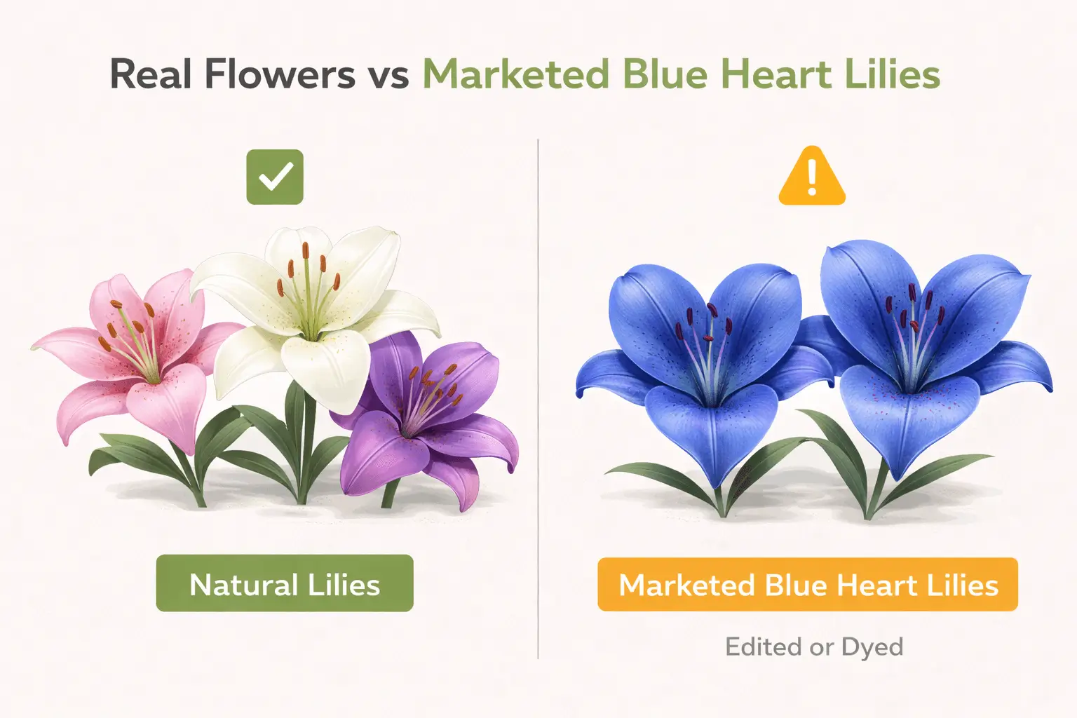 blue heart lilies