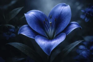 blue heart lilies