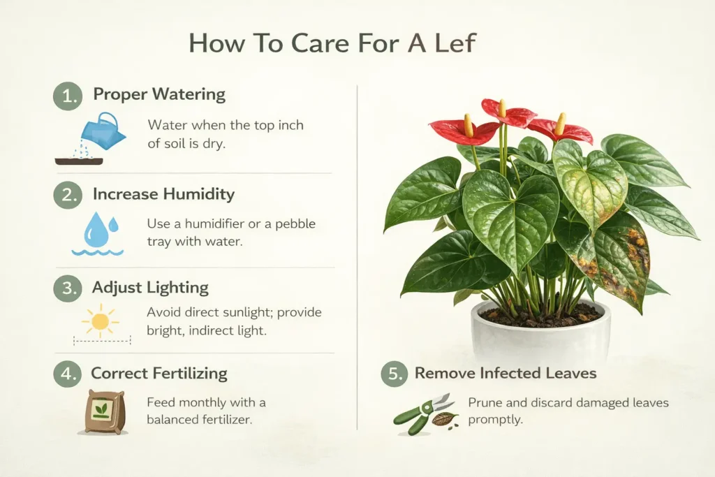 brown spots on anthurium leaves