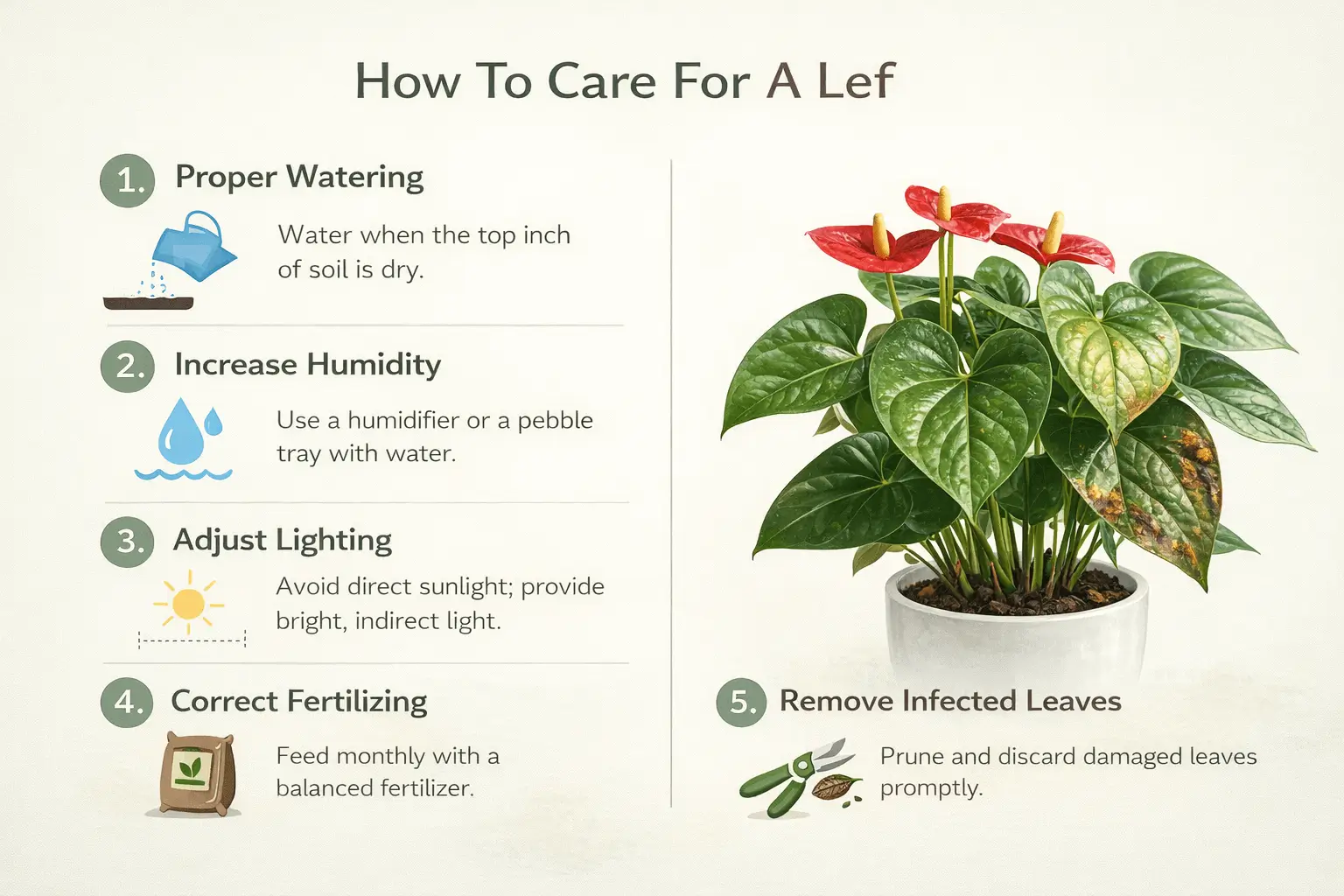 brown spots on anthurium leaves