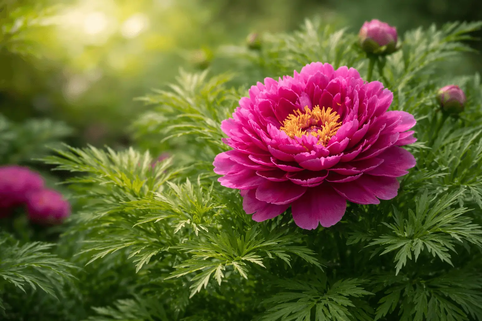 double fern leaf peony