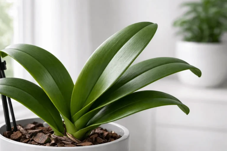 healthy orchid leaves
