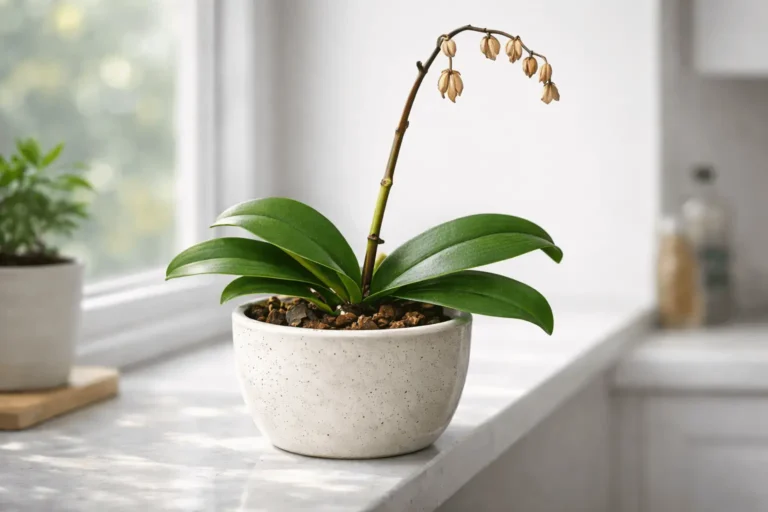 orchid stem turning Brown