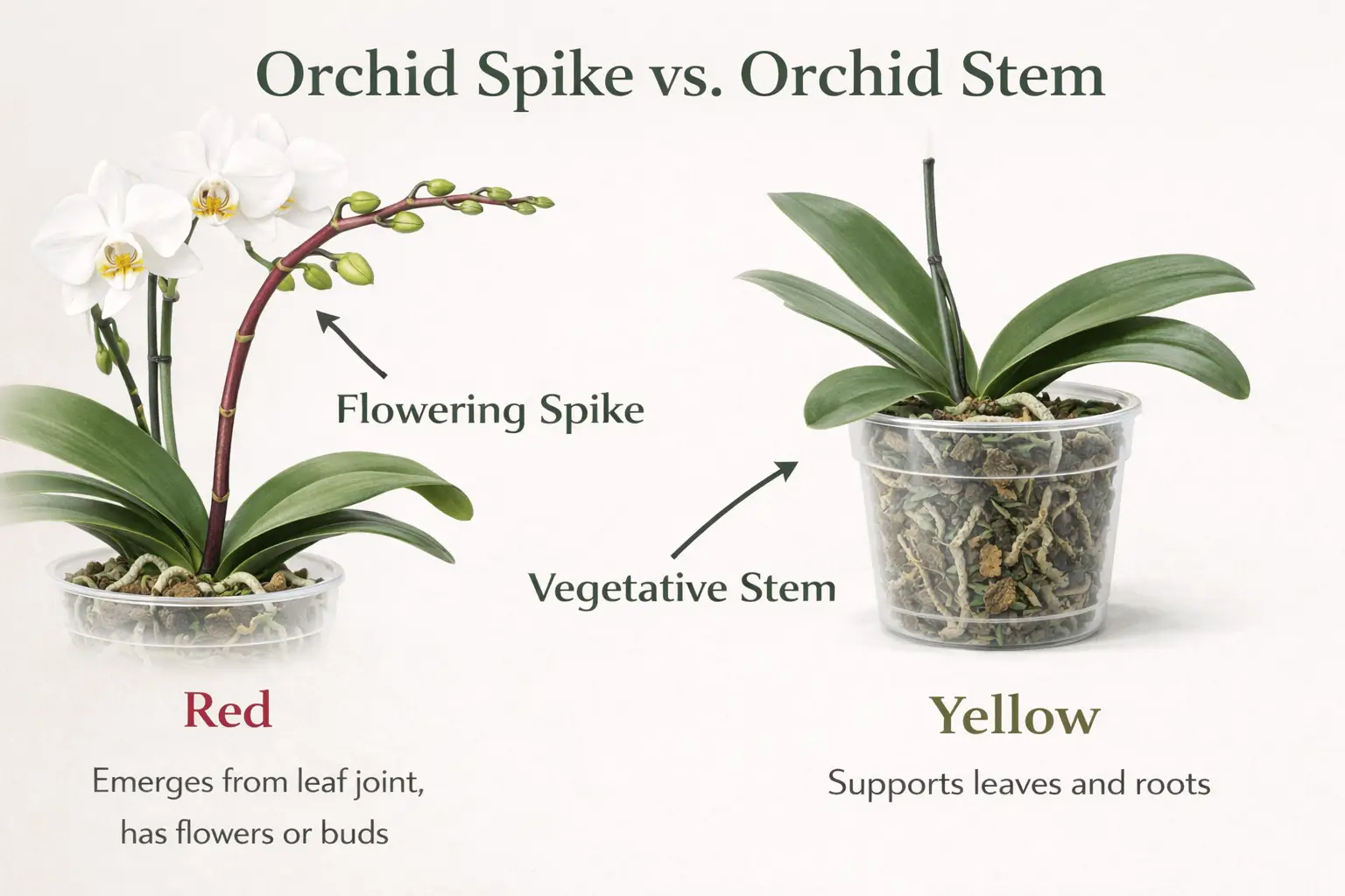 orchid stem turning red