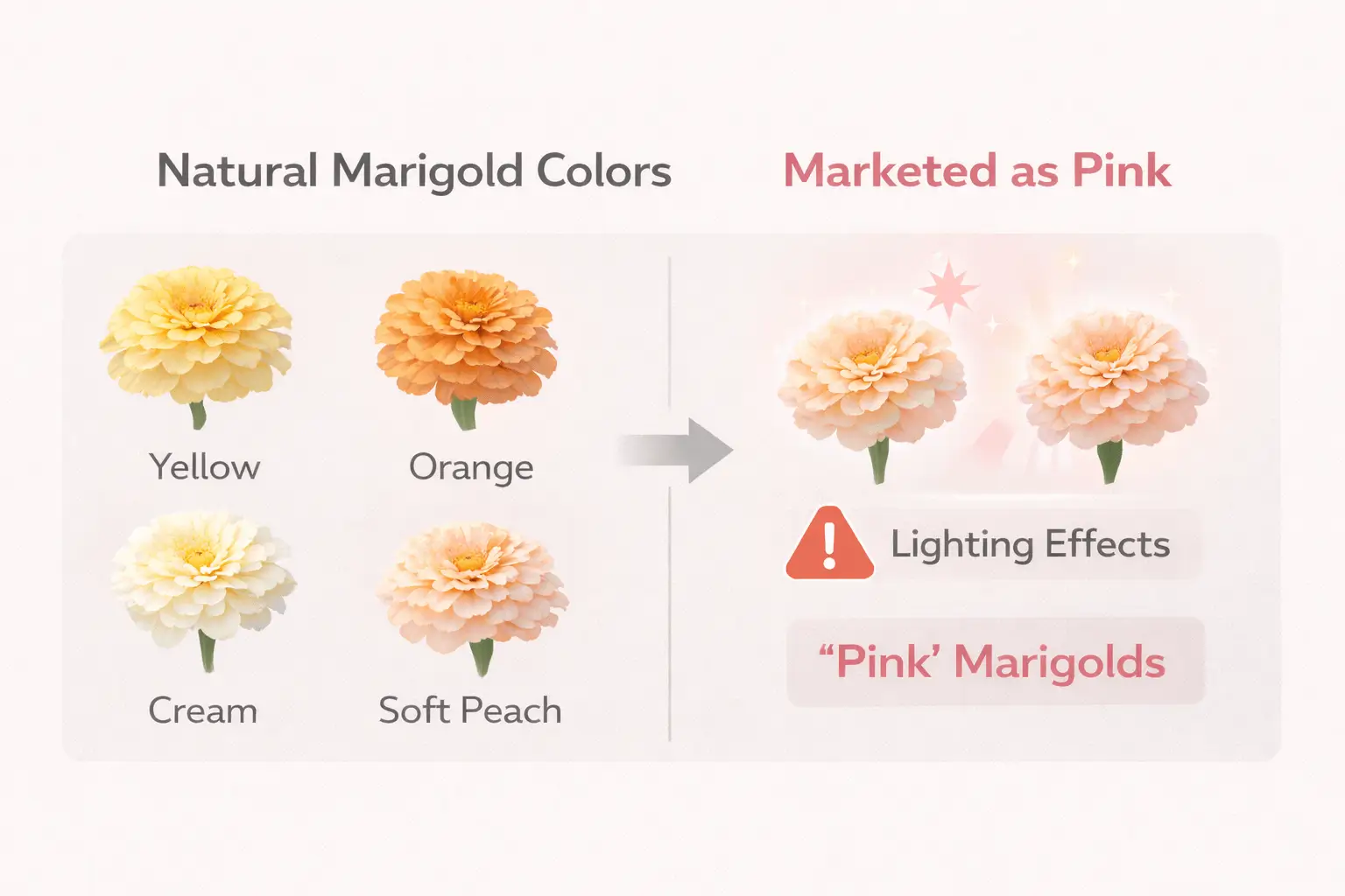 pink marigolds plants