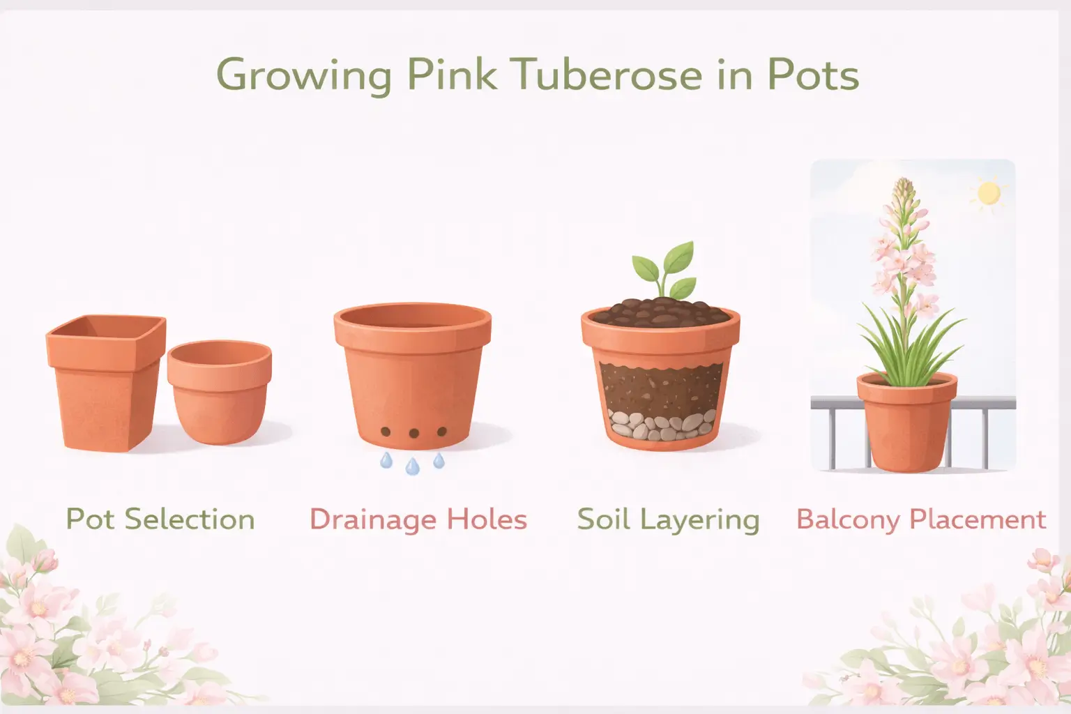 pink tuberose flower