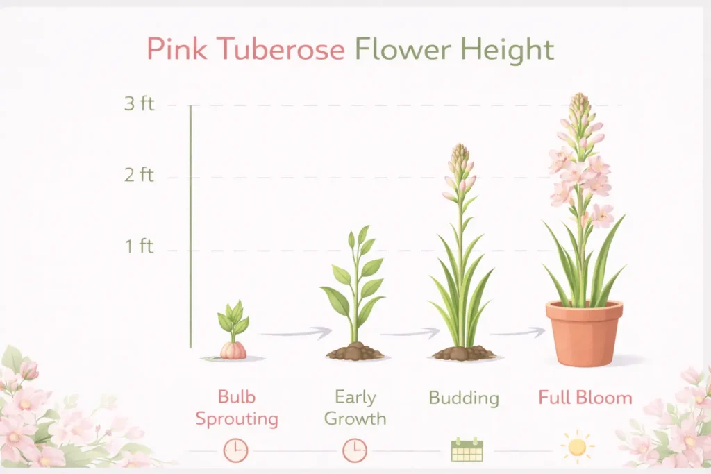 pink tuberose flower