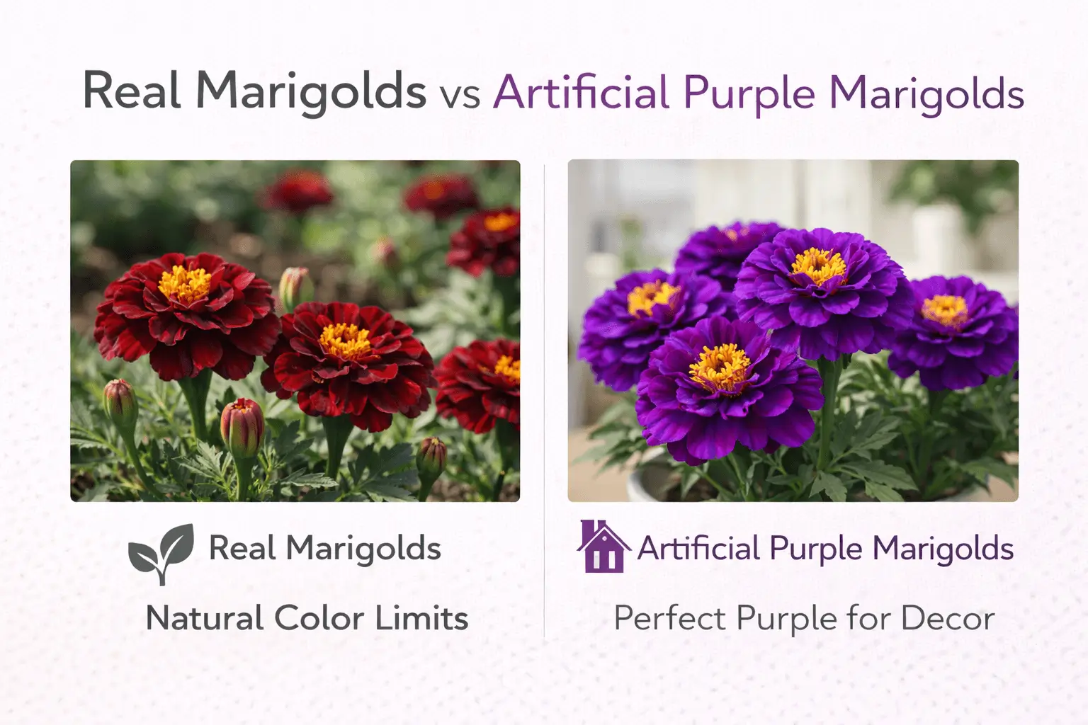 purple marigolds