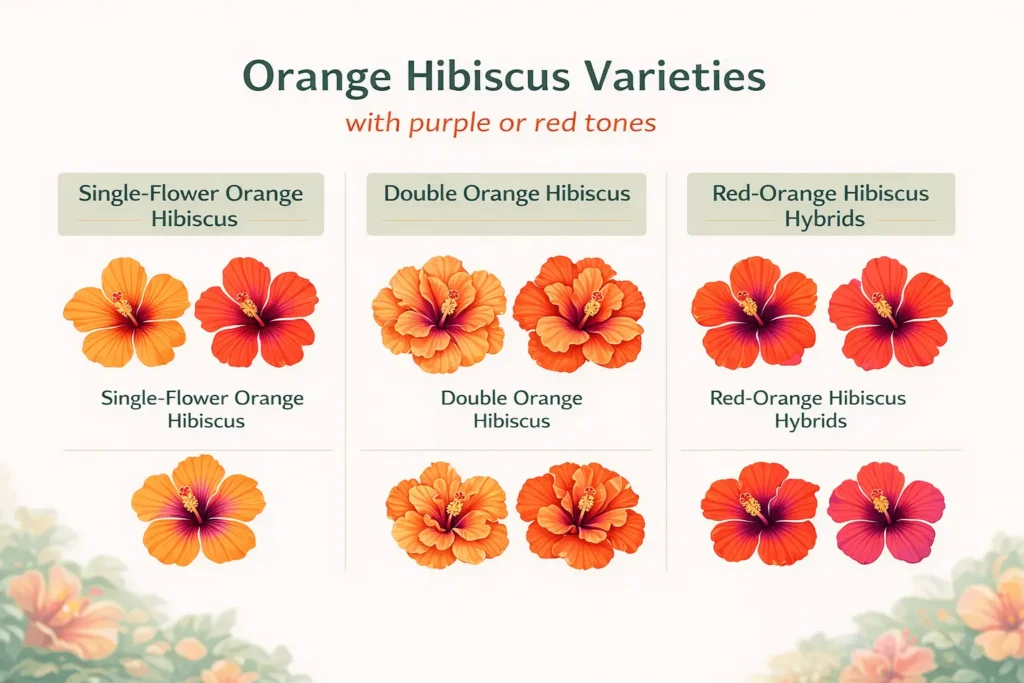purple orange hibiscus