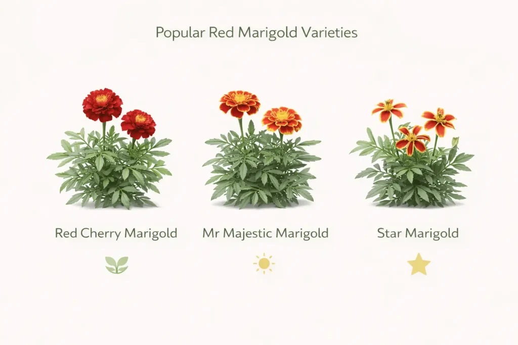 red marigolds