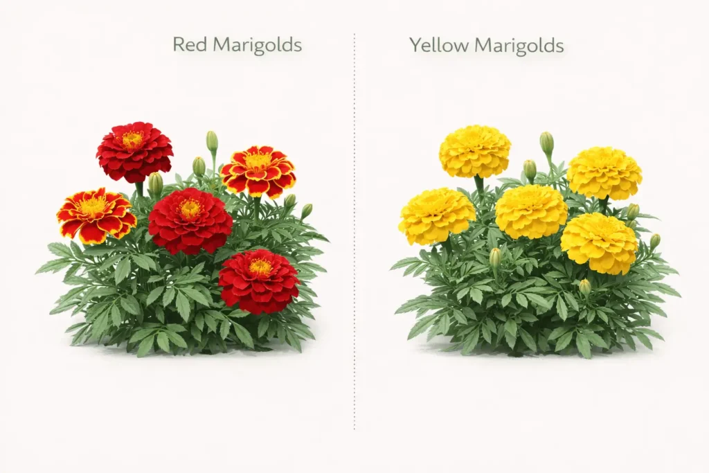 red marigolds