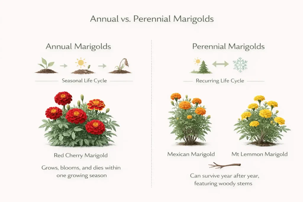 red marigolds