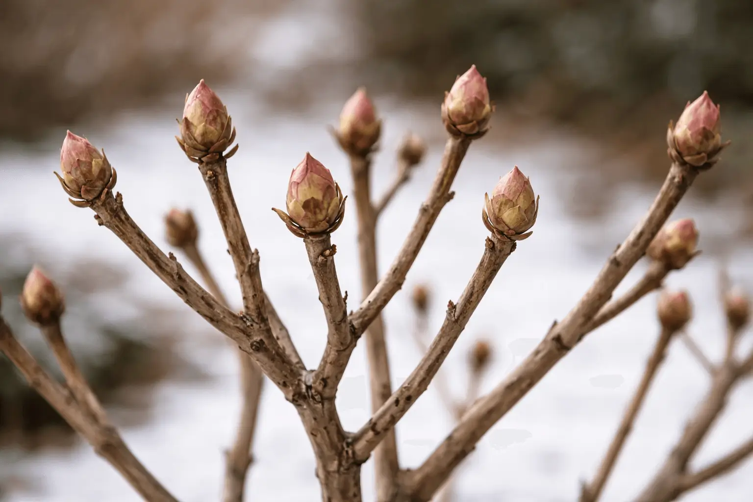tree peony in winter