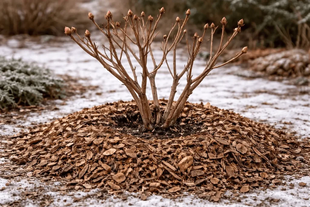 tree peony in winter