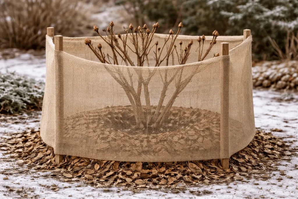 tree peony in winter