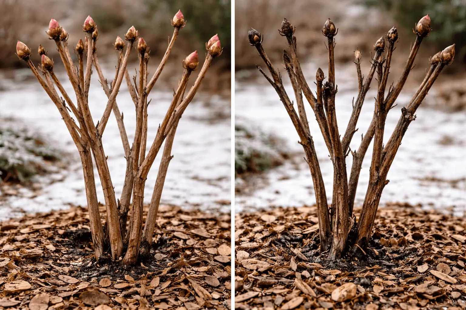 tree peony in winter