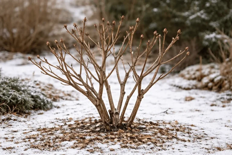 tree peony in winter