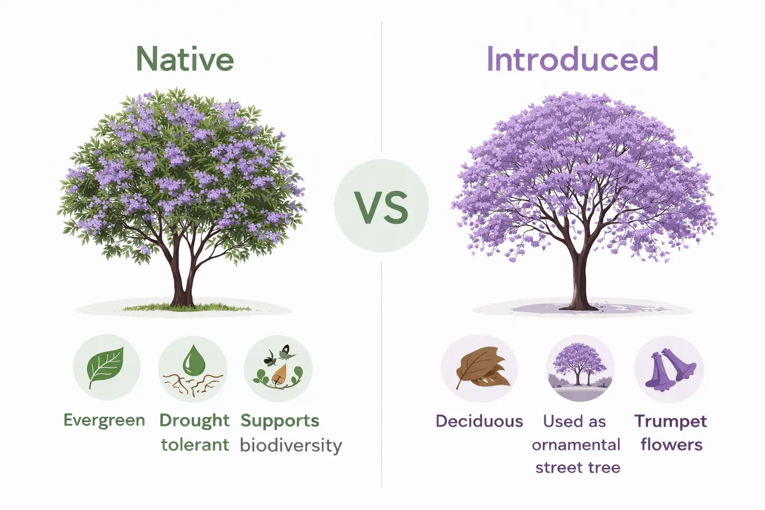 australian native tree with purple flowers