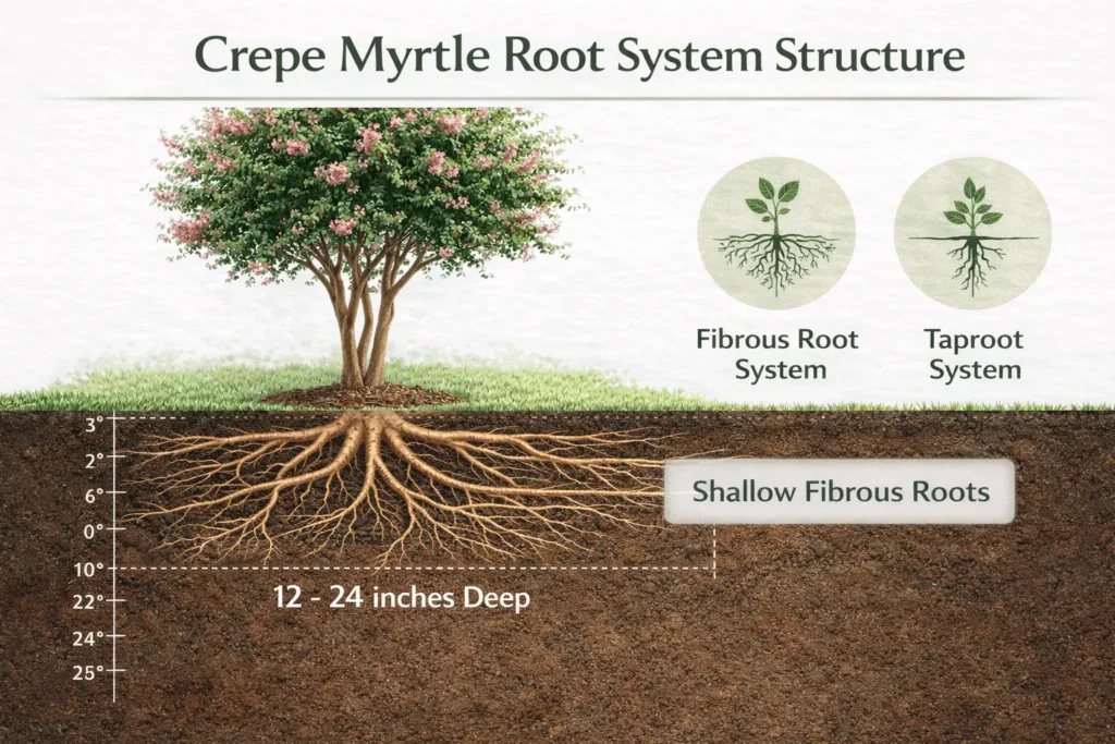 crepe myrtle tree roots