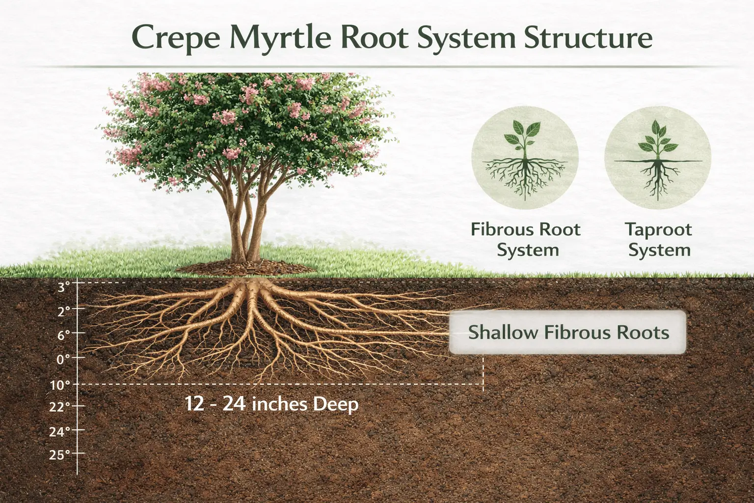 crepe myrtle tree roots