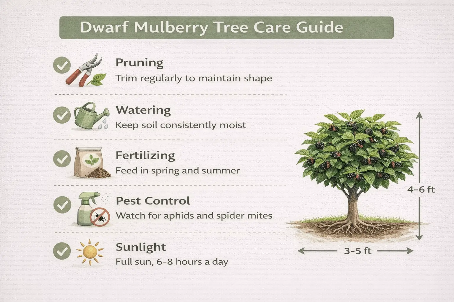 dwarf mulberry tree