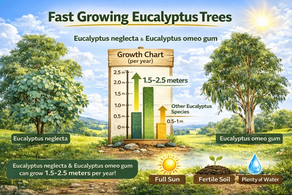 fast growing gum trees