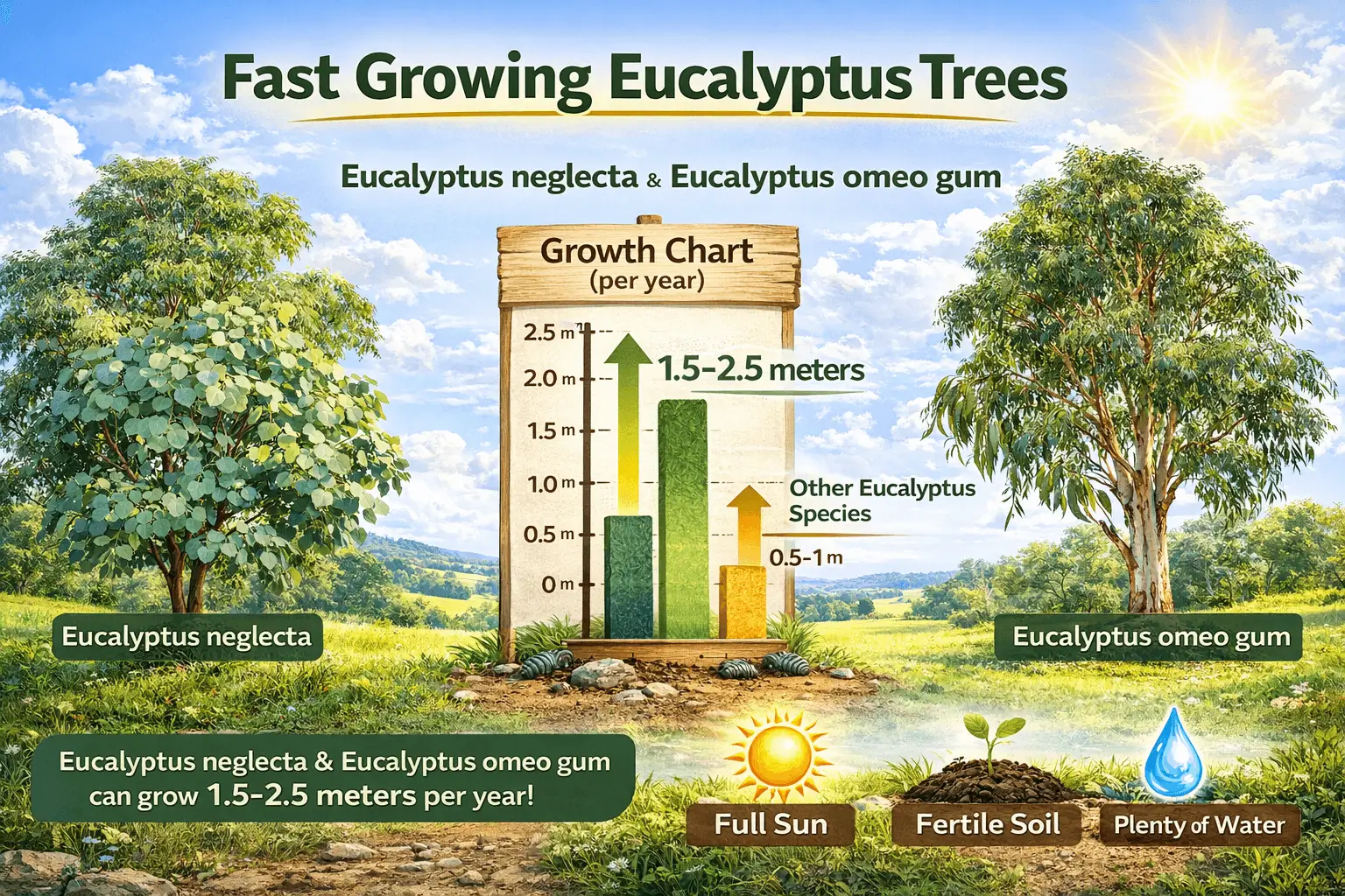 fast growing gum trees