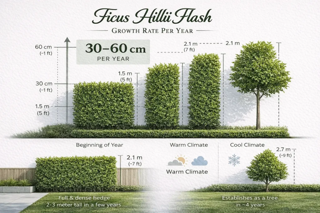 ficus hillii flash growth rate