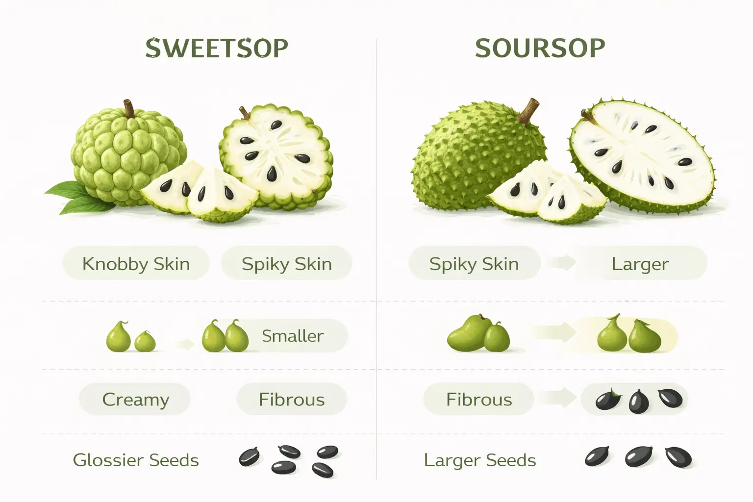 sweetsop vs soursop