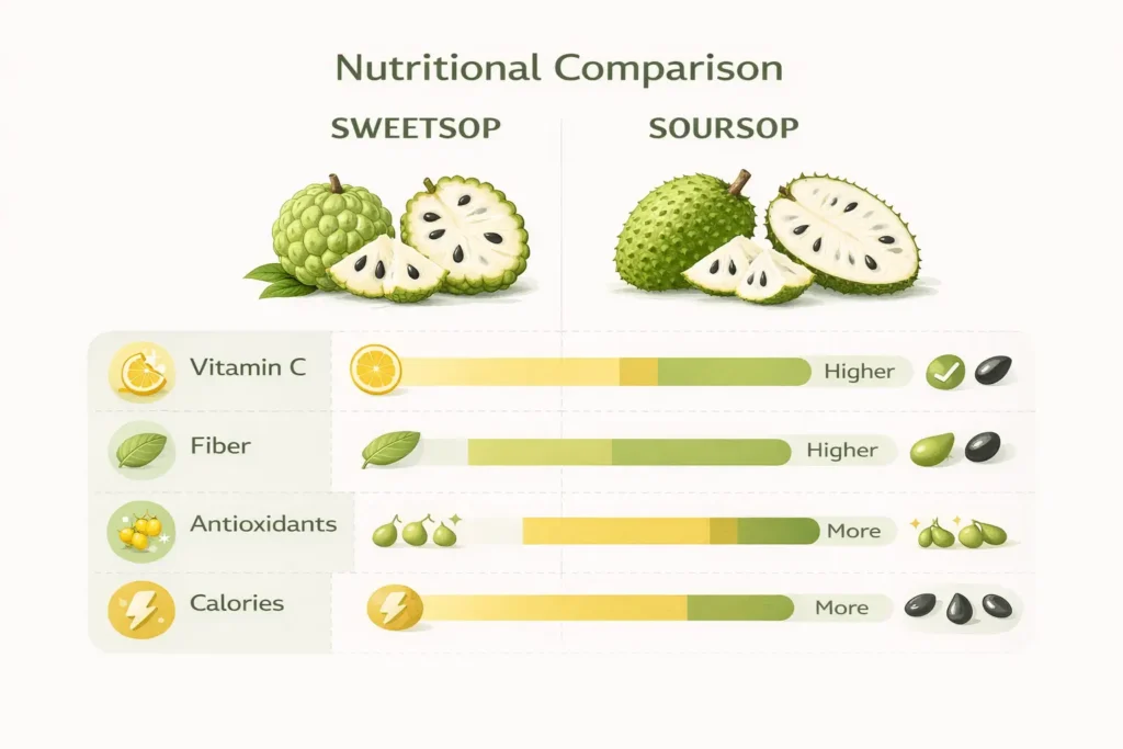 sweetsop vs soursop