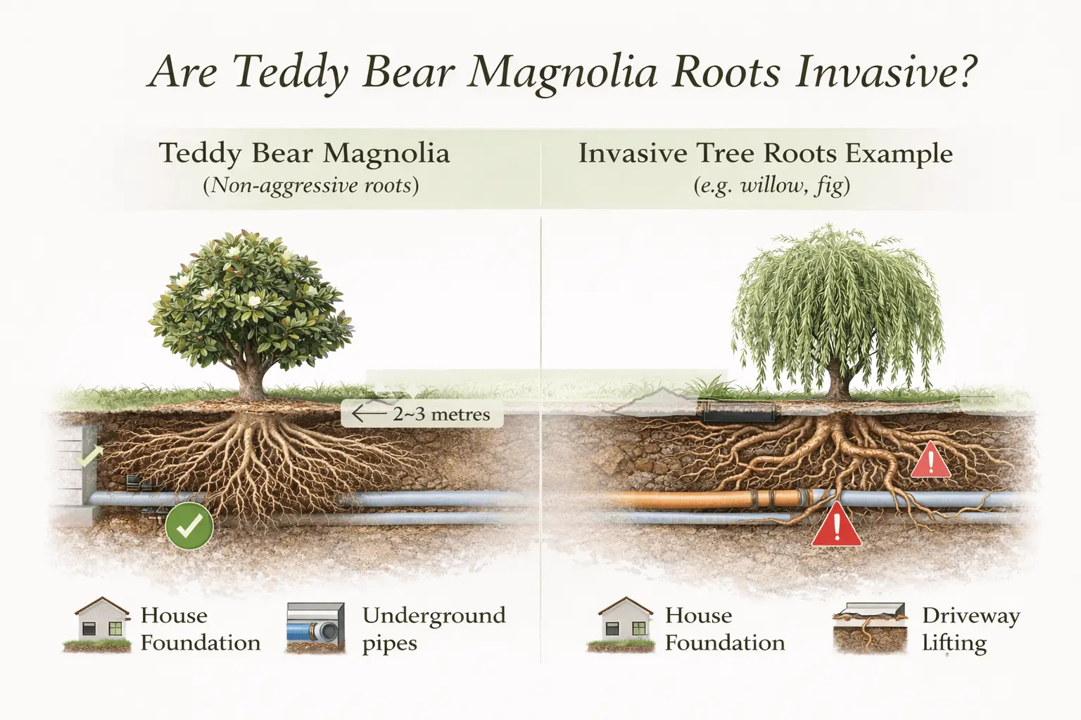 teddy bear magnolia root system