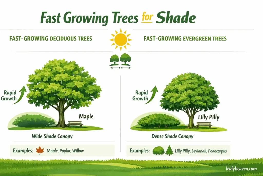 Fast-Growing-Deciduous -vs-Evergreen-Trees