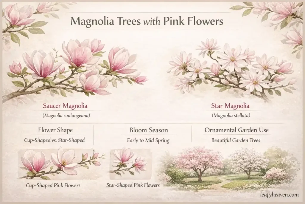 Magnolia-Trees-With-Pink-Flowers