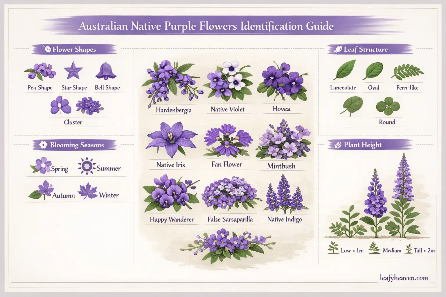 australian native purple flowers