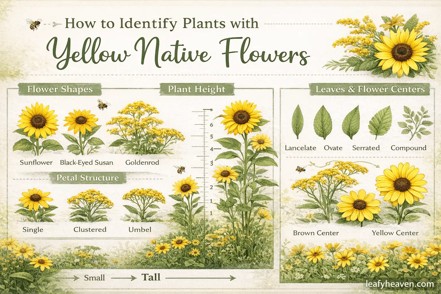 yellow native flowers