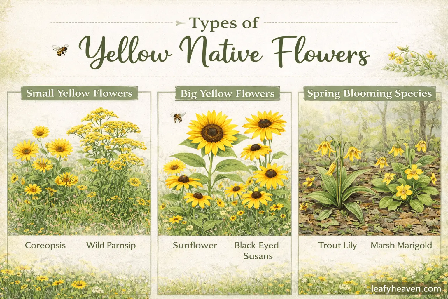 yellow native flowers