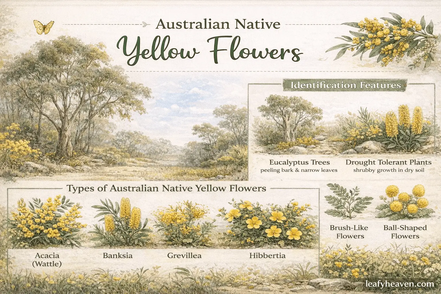 yellow native flowers