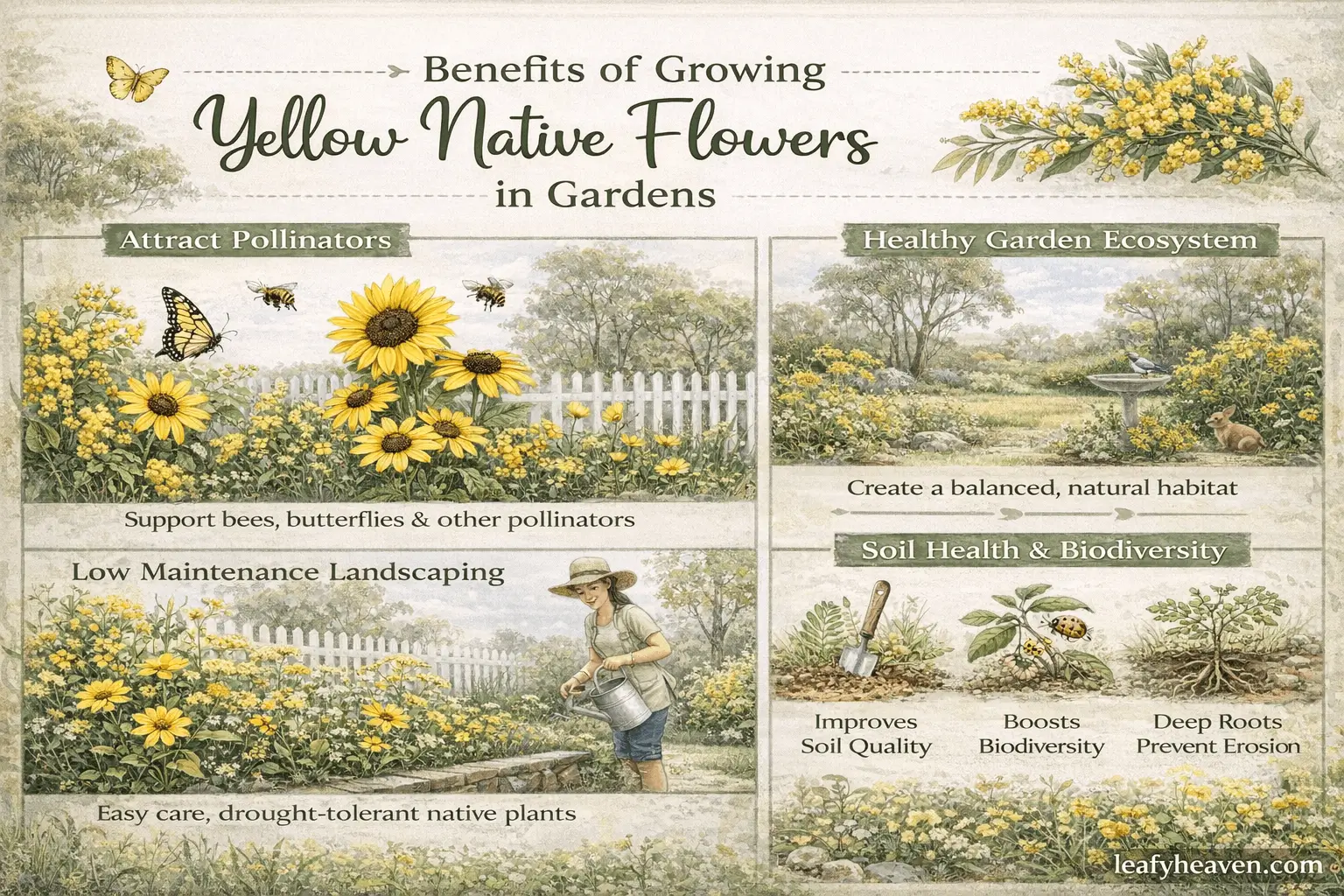 yellow native flowers