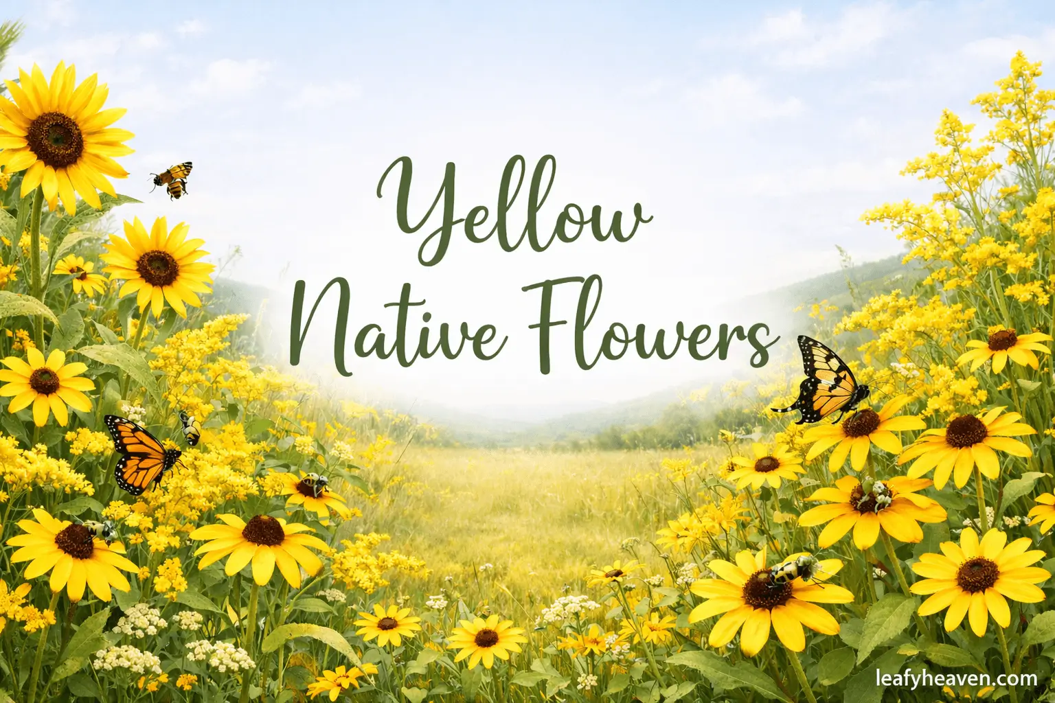 yellow native flowers