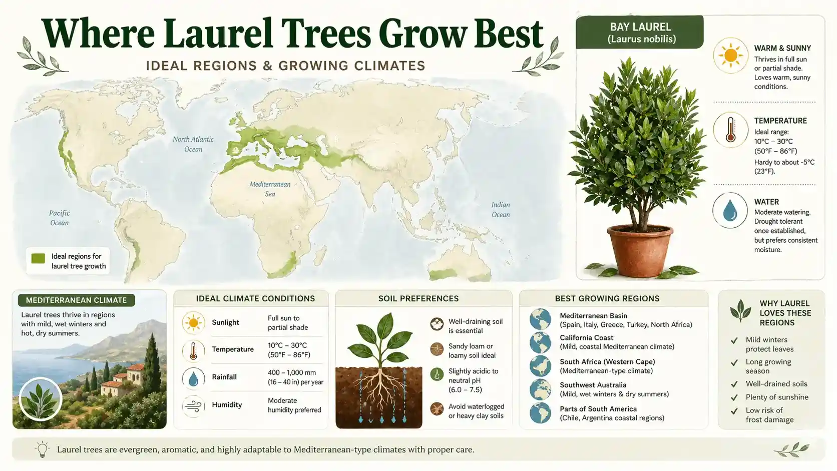 laurel trees