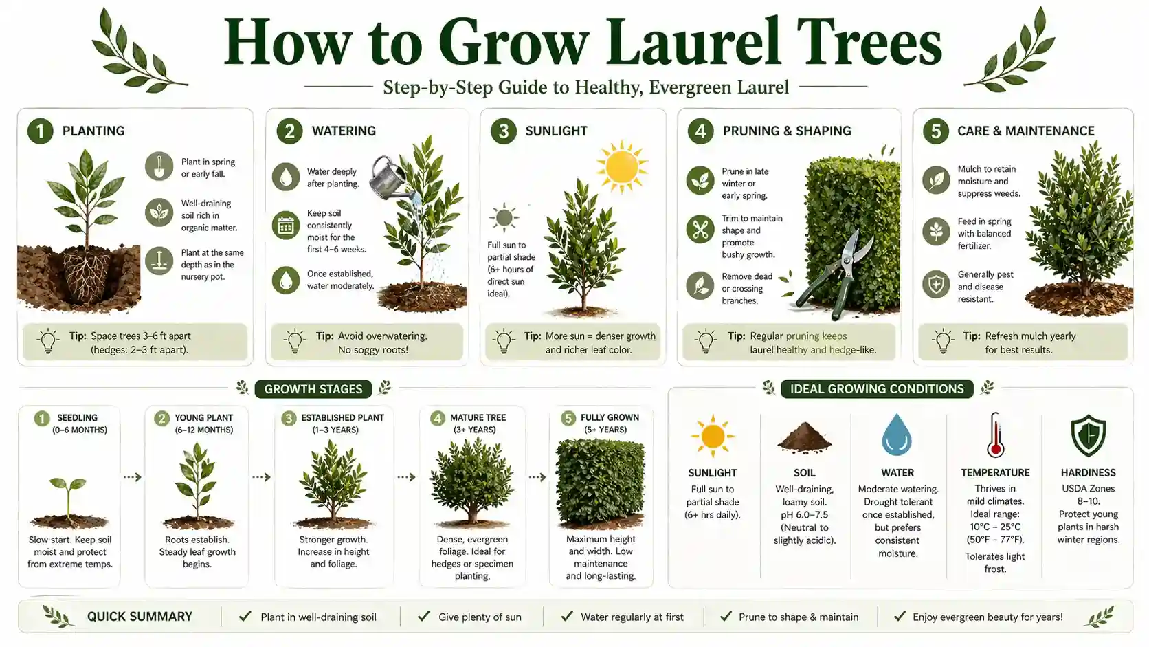 laurel trees